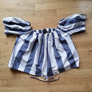 NWOT J. CREW Strapped Top White-grey. Adjustable SIZE S